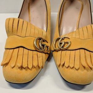 Gucci Mormont Fringe Yellow Loafer